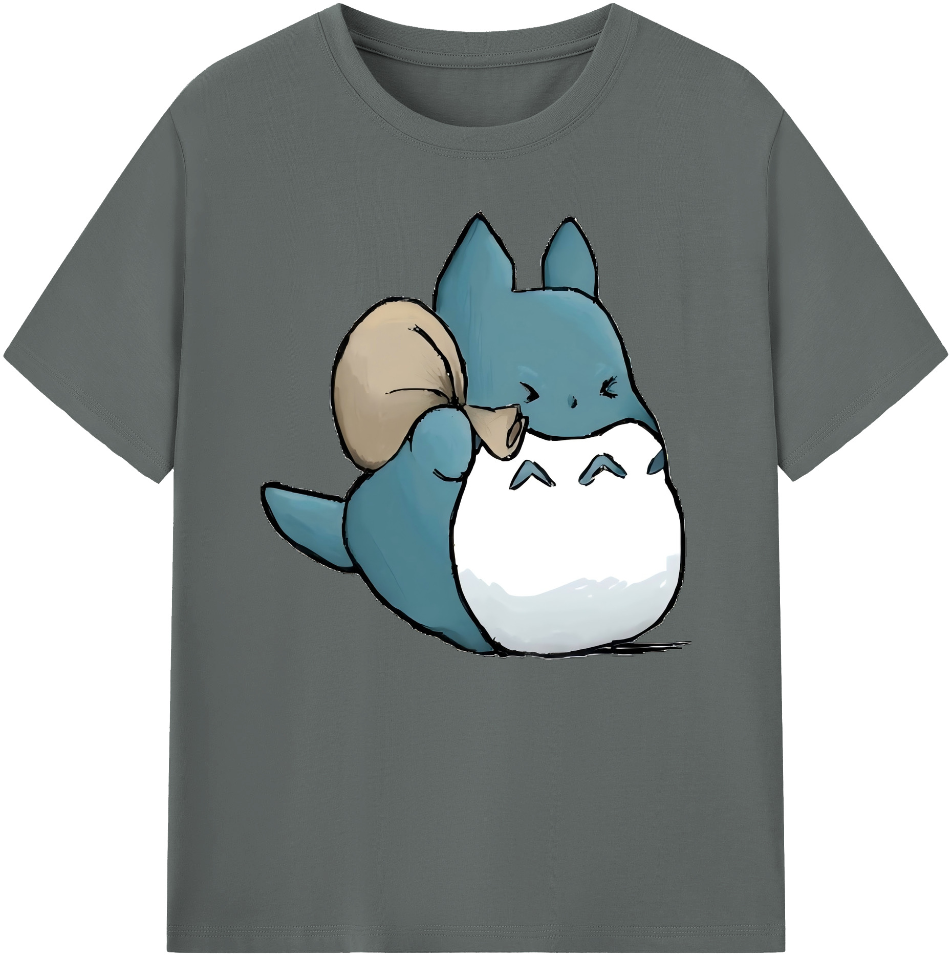 （画像用） となりのトトロ 草壁メイ 草壁サツキ My Neighbor Totoro Satsuki Kusakabe Mei Kusakabe 綿100％ メンズ半袖Tシャツ｜肌触りやわらか＆通気性